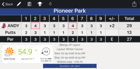 Billings MT, Disc Golf, Pioneer Park, Disc Golf Journal